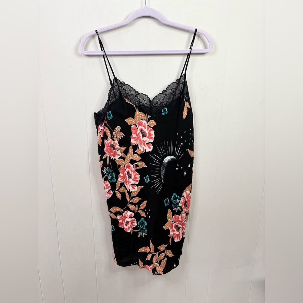 Midnight Bakery lace trim astrid chemise size L new